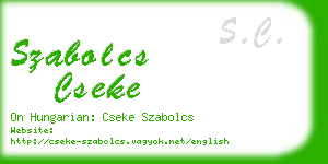 szabolcs cseke business card